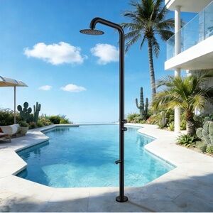 BNIB Freestanding Outdoor Shower with Foot Wash